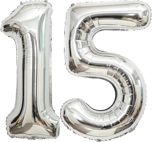 Vista 28 de Globos de 0 números plateados 0 globos de número 40 pulgadas número 0 globos de aluminio Mylar