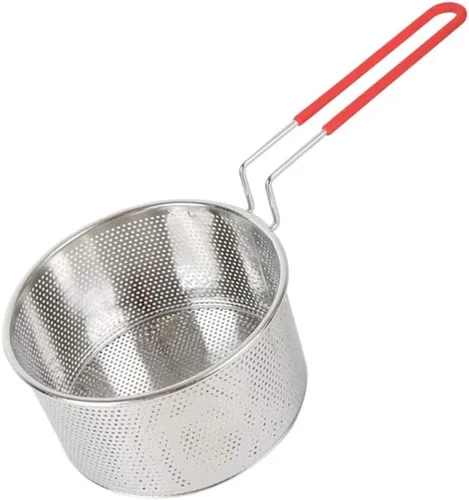 Vista 6 de Colador de fideos de acero inoxidable Filtro de alimentos fritos Colador Colador Cuchara Colador Cesta