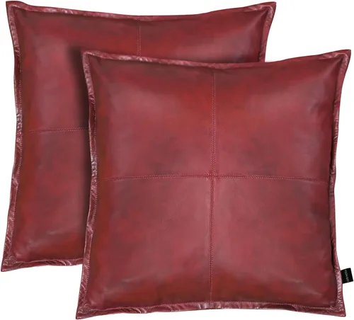 Vista 30 de Funda de almohada de piel de cordero – Funda de cojín decorativa para sofá – Fundas para sala de estar y dormitorio, 22 x 22 pulgadas – Paquete de 2