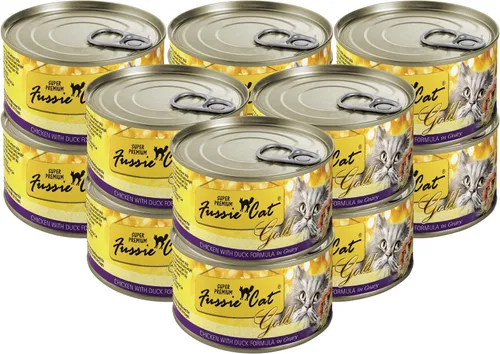 Vista 15 de Fussie Cat Fórmula de pollo súper premium en salsa sin granos, comida húmeda para gatos de 2.82 onzas, caja de 24
