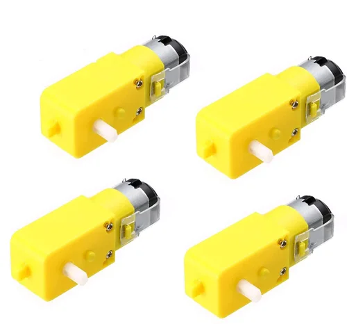Vista 2 de 4 piezas TT Motor Smart Car Robot Gear Motor 1:48 Magnético 2 ruedas de tracción en las cuatro ruedas de coche inteligente Robot Rueda de goma