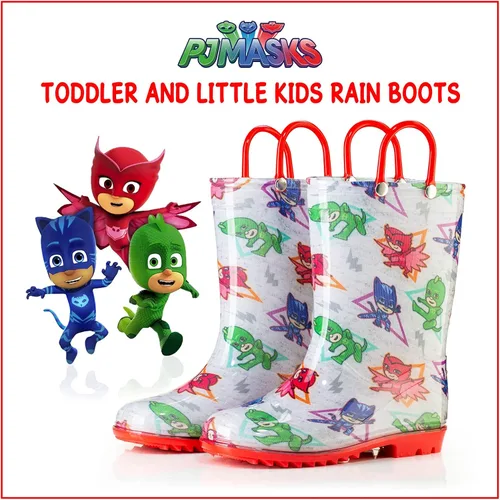 Vista 6 de PJ Masks Botas de lluvia de PVC con asas impermeables y fáciles de poner tallas