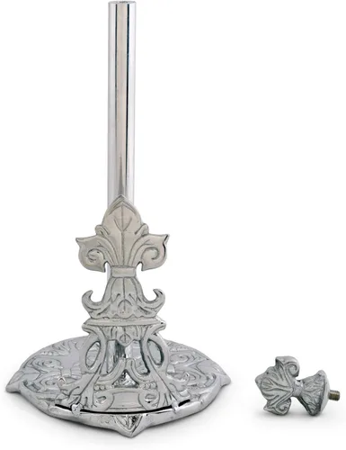 Vista 3 de Arthur Court Designs Fleur-De-Lis - Toallero de papel francés decorativo para encimera, de metal de aluminio en la encimera, 13 pulgadas de alto