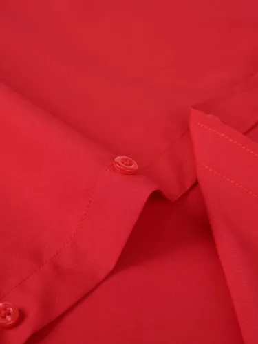 Vista 69 de corfty Camisa de vestir de manga larga para hombre, ajuste regular, elástica, sin arrugas, casual, con botones