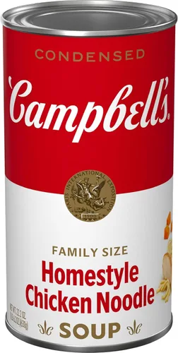 Vista 8 de Campbell's - Sopa condensada de fideos con pollo tamaño familiar, lata de 22.4 onzas
