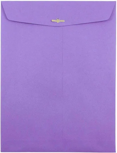 Vista 2 de JAM Paper, sobre de papel catálogo con cierre, con extremo abierto, 10 x 13 pulgadas, Púrpura violeta