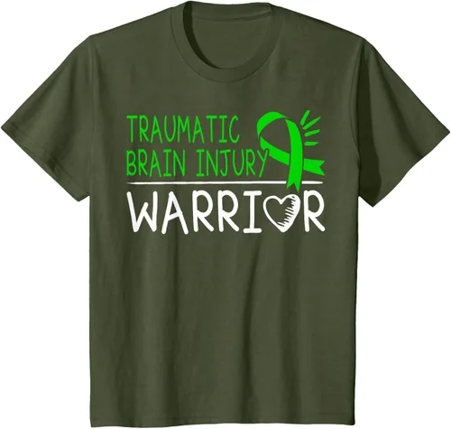 Vista 13 de Camiseta de lesión intracraneal - Camiseta de conciencia TBI, Negro, S