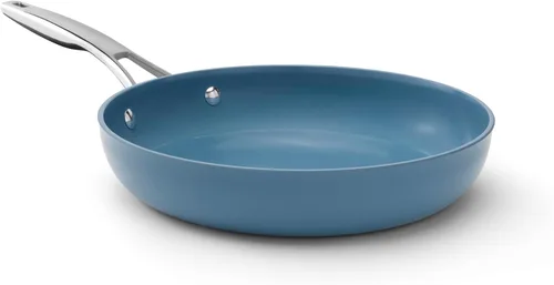 Vista 7 de Calphalon Premier - Sartén antiadherente de cerámica de 10 pulgadas, sartén de cerámica duradera para sellar, saltear, utensilios de cocina de larga