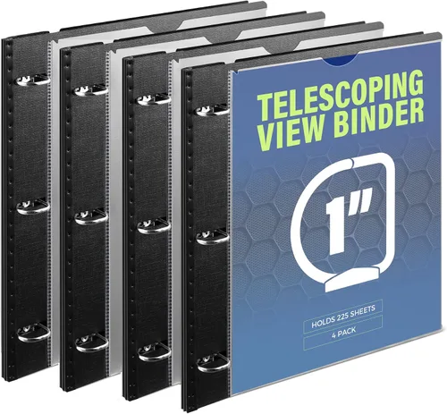 Vista 11 de WOT I Carpeta de 3 Anillos Telescópica (0.75"), Carpeta Flexible Expandible - Diseño Patentado para Fácil Portabilidad, Capacidad para 160 Hojas