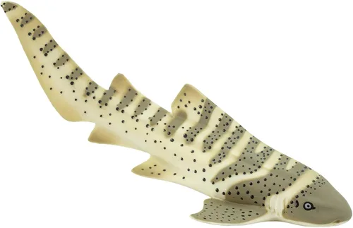 Vista 5 de Safari Ltd. Figura de tiburón cebra – Figura detallada de plástico de 4.75 pulgadas – Divertido juguete educativo para niños, niñas y niños a partir