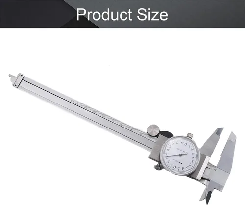 Vista 2 de Utoolmart Calibre Vernier de esfera plateada de 0.001 in de precisión de 5.906 in con estuche