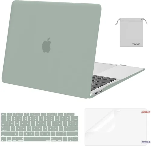 Vista 11 de MOSISO - Funda rígida y de plástico compatible con MacBook Air de 13 pulgadas versión 2022, 2021-2018, A2337 M1 A2179 A1932; con cubierta