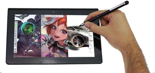Vista 6 de Lápiz digital de punta fina recargable negro - Compatible con tablet CHUWI Hi10 Air de 10.1
