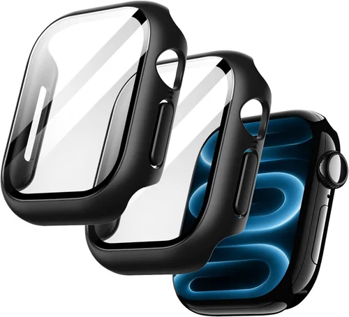Vista 15 de JETech Funda para Apple Watch SE 3/2/1, Series 6/5/4 de 1.575 in, color Negro