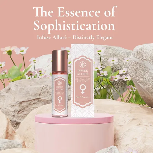Vista 6 de Perfume de feromonas prémium para mujeres, 0.3 fl oz Long-lasting French perfume in jojoba oil infused with potent Androstenol and Androstenone