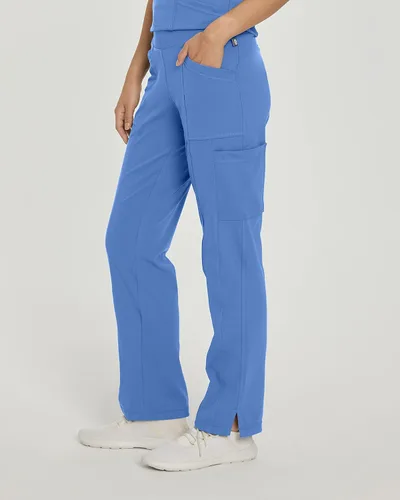 Vista 2 de Urbane Impulse 9207 Ceil MED - Pantalones de uniforme médico tipo cargo de ajuste ajustado para mujer, paquete de 4 unidades, Ceil