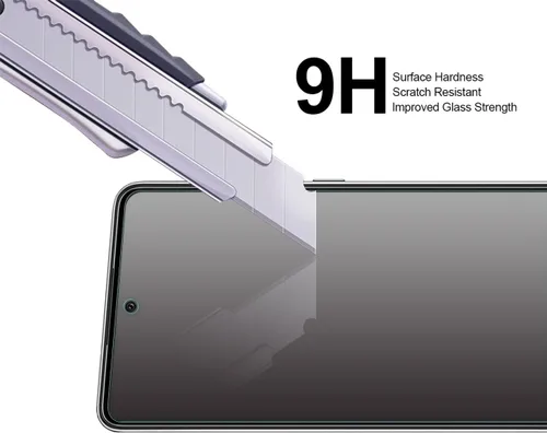 Vista 4 de Supershieldz Protector de pantalla de vidrio templado diseñado para Samsung Galaxy A72 / A72 5G, antiarañazos, sin burbujas
