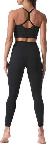 Vista 6 de Sunzel - Leggings de entrenamiento para mujer pantalones de yoga de cintura alta a prueba de sentadillas en 4 direcciones suaves como la mantequilla