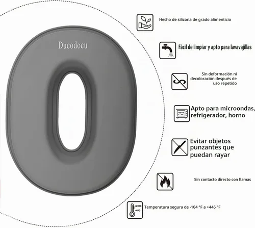 Vista 3 de Ducodocu Molde de Silicona para Pastel con Números - Molde Grande 3D para Pastel con Números - Molde de Horneado DIY para 1/10 Cumpleaños