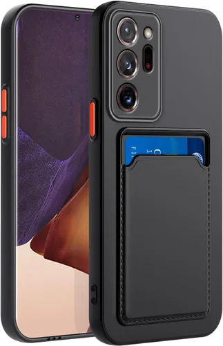 Vista 50 de Funda para Samsung Galaxy Note 10 con ranura para tarjeta de crédito TPU suave TPU silicona resistente a los arañazos delgada ranura para tarjeta