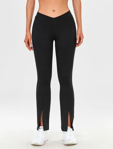 Vista 2 de FITTOO Womens Knited Booty Scrunch Leggings High Waist Ribbed Ruched Yoga Pants