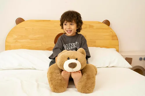 Vista 7 de Niuniu Daddy Oso de peluche con peso de 24" 5 libras, animales de peluche para adultos y niños, juguete de peluche de oso grande, bonita almohada