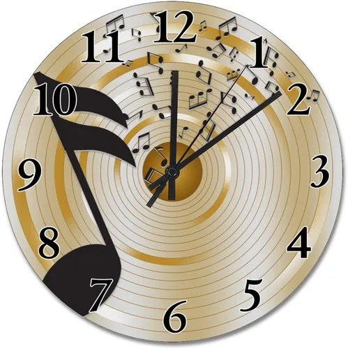Vista 21 de Reloj de pared con aspecto de madera natural, reloj de pared de guitarra acústica, silencioso, redondo, de madera, funciona con pilas, reloj