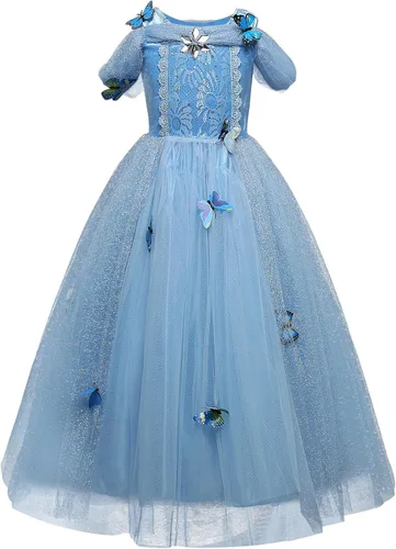 Vista 2 de Nileafes Disfraz de princesa para niña, fiesta de cumpleaños, disfraz de cosplay para niños