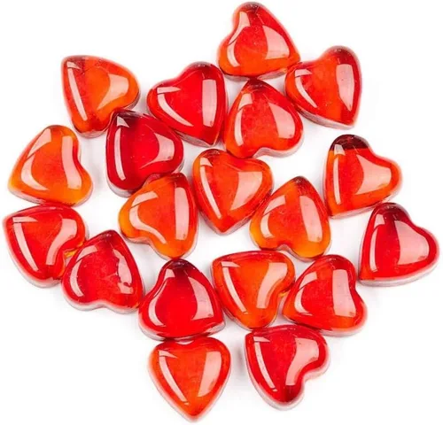Vista 6 de Factory Direct Craft Paquete de 90 gemas de cristal rojo con forma de corazón para decoraciones del día de San Valentín y recuerdos de boda