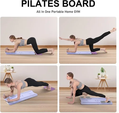 Vista 10 de Pilates Reformer Board Set - 2026 Foldable 8-in-1 Pilates Machine for Full Body Workouts, Ab Core Trainer with Resistance Bands, Portable Home