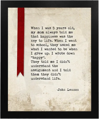 Vista 6 de AMERICAN LUXURY GIFTS I Want To Be Happy Lyrics - Arte de pared con música inspiradora, decoración de pared, estudio, hogar, oficina, impresión sin