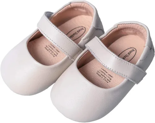 Vista 7 de Zapatos de bebé de cuero genuino para niñas y niños pequeños Mary Jane Zapatos de caminar Prewalker princesa vestido de boda zapatos zapatos