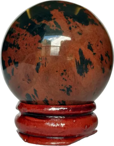 Vista 10 de Escultura de esfera de adivinación de cristal curativo de labradorita negra de 1.575 pulgadas, bola de piedras preciosas, colección decorativa