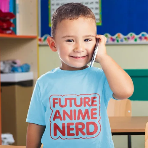 Vista 2 de Camiseta de algodón para niño y niña con humor divertido de animé para niños y niñas Solo un diseño blanco
