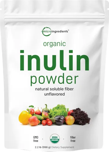 Vista 9 de Micro Ingredients Polvo de Fibra de Inulina Orgánica FOS, 1.1 lb Prebiótico Natural de Disolución Rápida en Agua Fibra Natural Sin Sabor