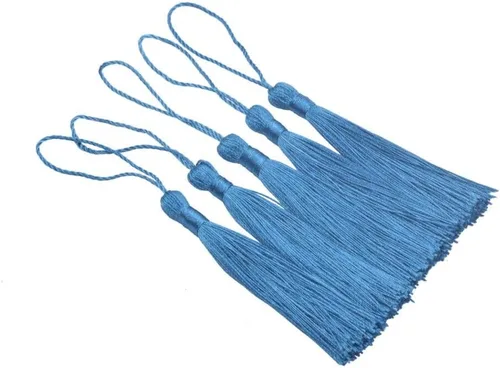 Vista 20 de KONMAY, borlas pequeñas y suaves, con bucles para proyectos de bricolaje, hechas a mano, sedosas, de 3.5 pulgadas, 20