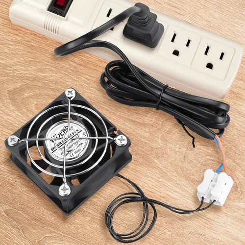Vista 4 de EC 2.362 in x 0.984 in Mini Muffin Fan Axial AC 110v 120v 220v 240v Doble Bola para DIY Pequeño Equipo Electrónico Enfriamiento Puertas Ventilación