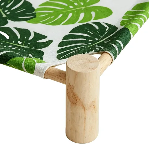Vista 8 de Wooden Cat Hammock, Lounge for Relaxing with Modern Style, Natural Solid Wood with Breathable Fabric, Elevated Sleeping Spot, Versatile for Home
