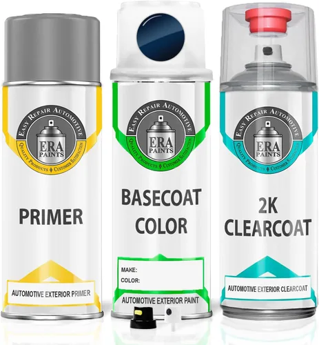 Vista 16 de ERA Paints 8S6 - Pintura de retoque automotriz color azul náutico metálico para TOYOTA Exact Match - Kit esencial de 2 K