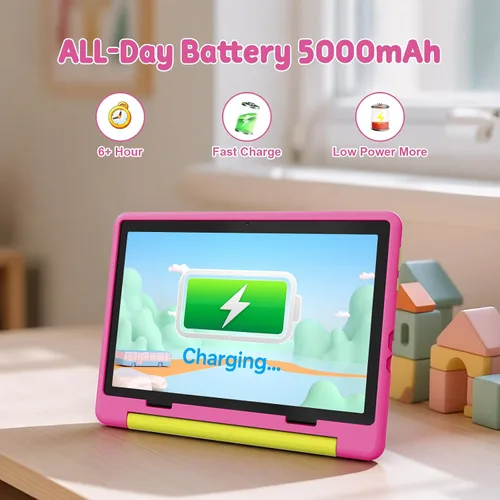 Vista 4 de Tablet para niños, Android 15 con pantalla HD, 10.1 pulgadas, control parental y modo para niños, Octa-Core, certificado GMS, 20 GB RAM 64 GB ROM, 1