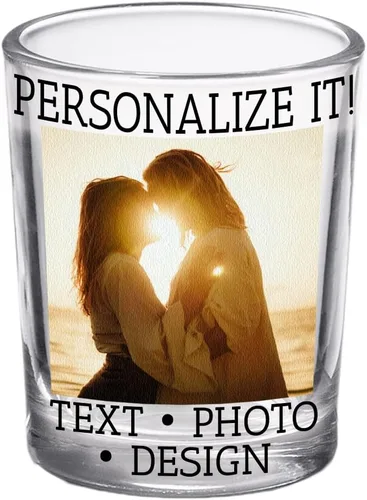 Vista 8 de Vaso de chupito personalizado para cumpleaños número 21 de 2.5oz, detalle divertido con foto personalizada, regalo de bebida personalizado