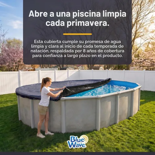 Vista 7 de Blue Wave Arctic Armor - Cubierta de invierno ovalada sobre el suelo de 12
