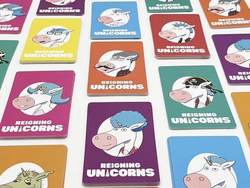 Vista 8 de Reigning Unicorns, juego de cartas de unicornio gritando, divertido y rápido juego de fiesta para adultos noche de juego, lo mejor para niñas, niños
