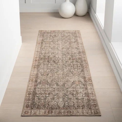 Vista 54 de nuLOOM Aether - Alfombra de área con medallón marrón, 8 x 10 pies Éter Marrón