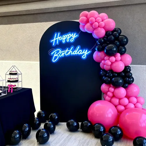 Vista 3 de 100 globos negros pequeños de 5 pulgadas, kit de mini globos negros de 5 pulgadas para Halloween, aniversario, cumpleaños, Año Nuevo, decoraciones