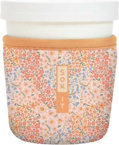 Vista 135 de Sok It IceCreamSok Cubierta de Neopreno Aislante (Floral Abstracto, Pintas de Helado Rectas)