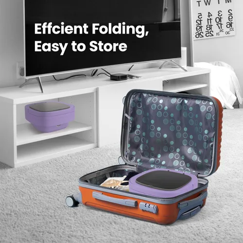 Vista 7 de Lavadora portátil plegable de 11 litros con 3 modos, limpieza profunda de ropa interior, ropa de bebé y otras prendas pequeñas, adecuada