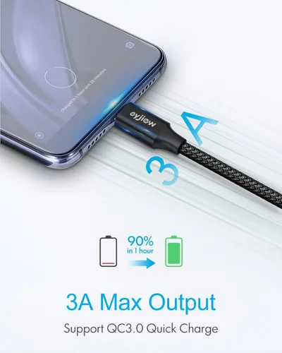 Vista 5 de Cable USB a USB C, cable USB A a USBC para iPhone 17/16/15 Serie, para Samsung Galaxy S26 S25 A17 A16, Moto G Play, estuche de carga