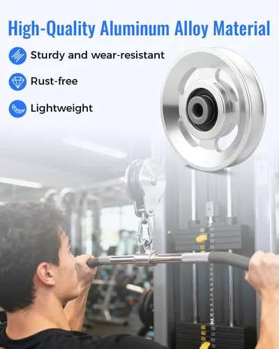 Vista 4 de Rueda de polea de cable de aleación de aluminio apta para equipos de gimnasio en casa, accesorios de extracción de máquina de ejercicios, 6