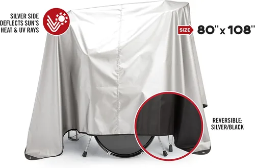 Vista 4 de Maloney StageGear - Juego de tambores con esquinas pesadas, nailon negro resistente al agua, lo mantiene libre de polvo, suciedad y humedad